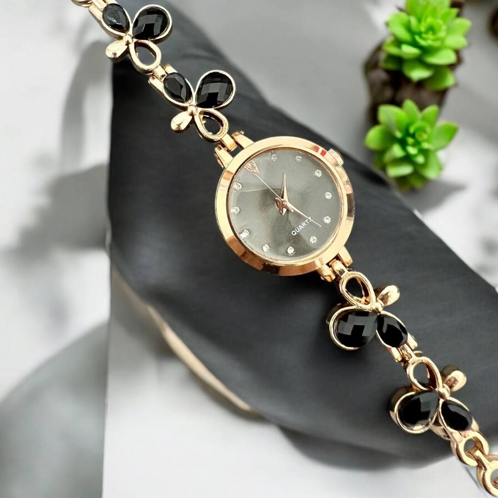 Jam Tangan Wanita Model Rantai Bunga Besar