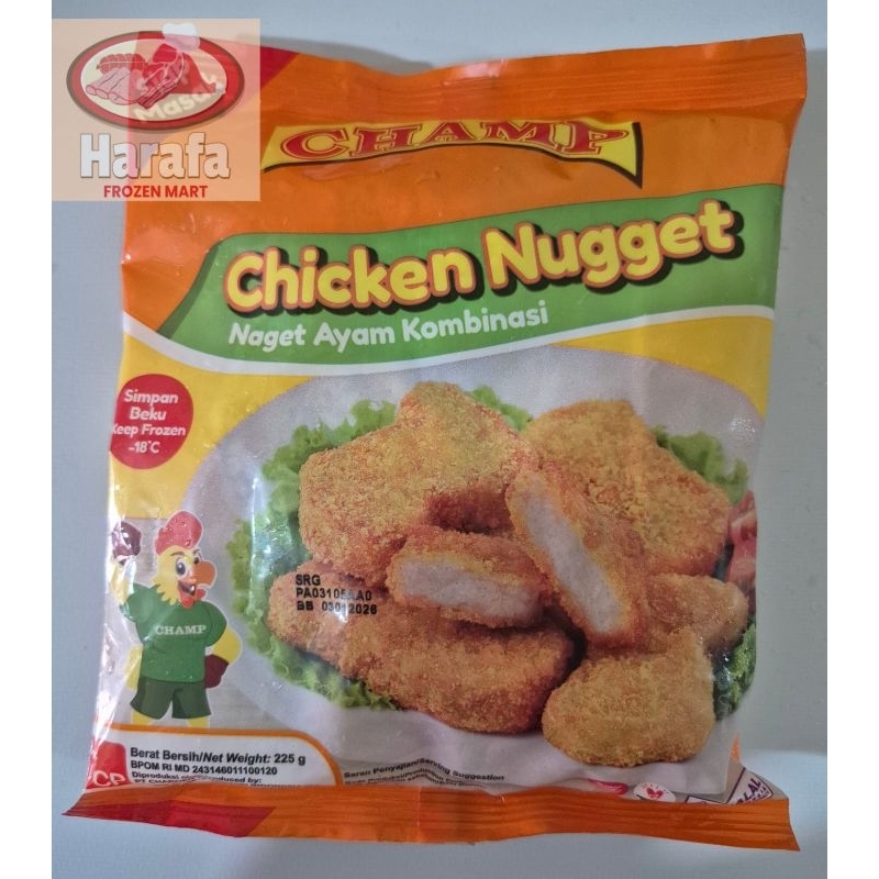 

CHAMP CHICKEN NUGGET KOMBINASI 225G