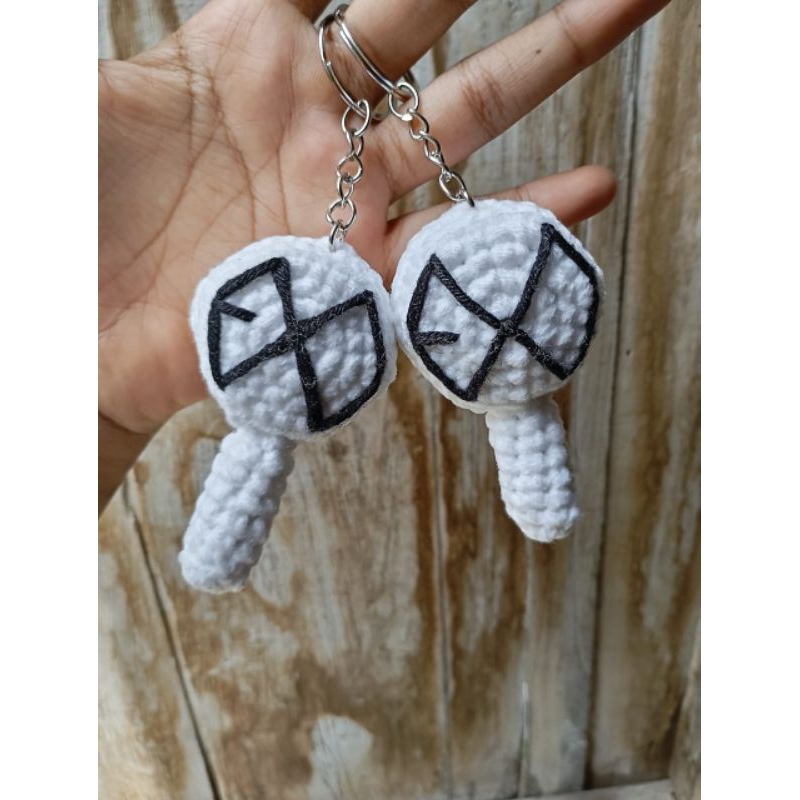 LIGHTSTICK EXO /LIGHTSTICK EXO RAJUT/ CROCHET LIGHTSTICK EXO /EXO LIGHTSTICK/KEYCHAIN LIGHTSTICK EXO