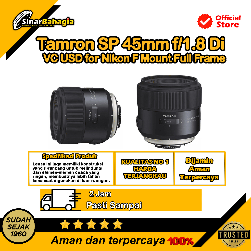 Tamron SP 45mm f/1.8 Di VC USD for Nikon F Mount Full Frame