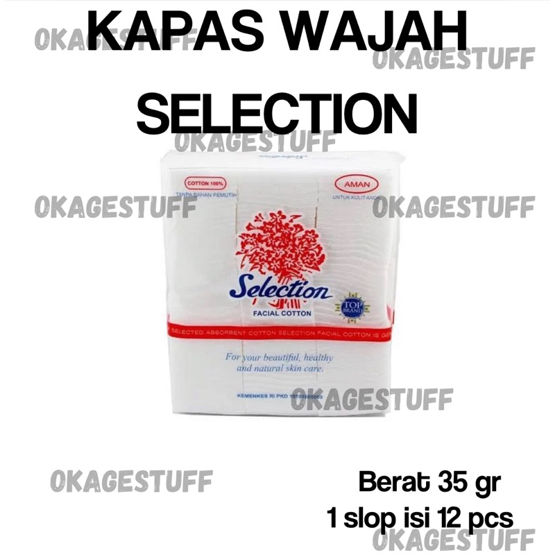 *GROSIR* KAPAS WAJAH SELECTION 35gr