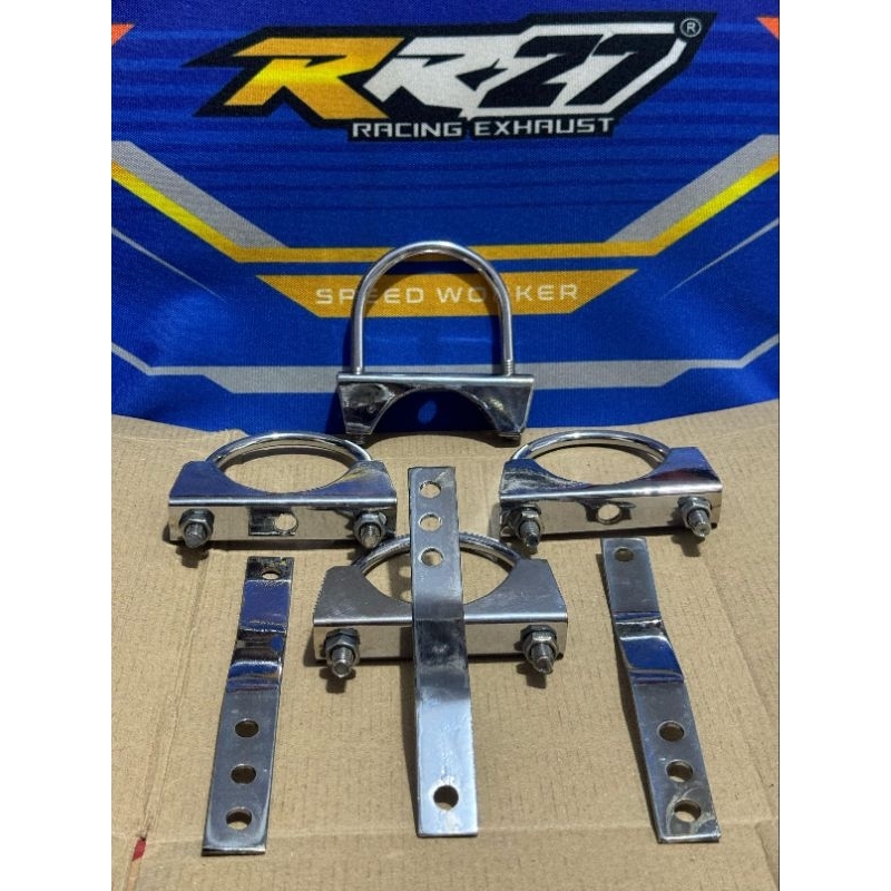 GANTUNGAN KNALPOT KOLONG KNALPOT CHROME DAN PLAT