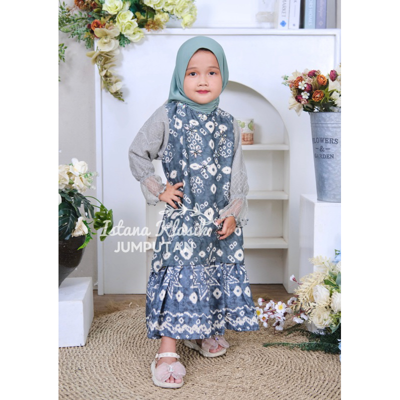 SAVVA GAMIS ANAK FAMILY SET GAMIS JUMPUTAN KOKO PRIA KOKO ANAK COUPLE DRESS IBU DAN ANAK GAMIS ANAK 