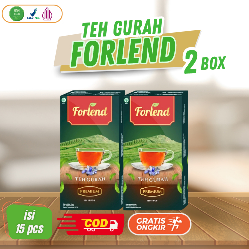 

2 BOX FORLEND Teh Gurah Kuras Dahak & Lendir, Obat Asma - BPOM HALAL 100% ALAMI