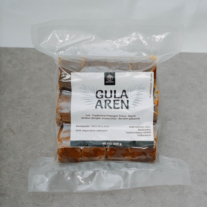 

RB22 Gula Aren Cetak Kawung 1200 Gram Isi 12 Kemasan Vakum Asli 100% Organik Nira Pohon Enau -
