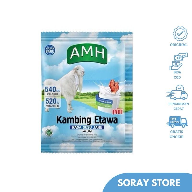 

BPOM HALAL Susu Kambing Etawa Rasa Jahe AMH Per Sachet