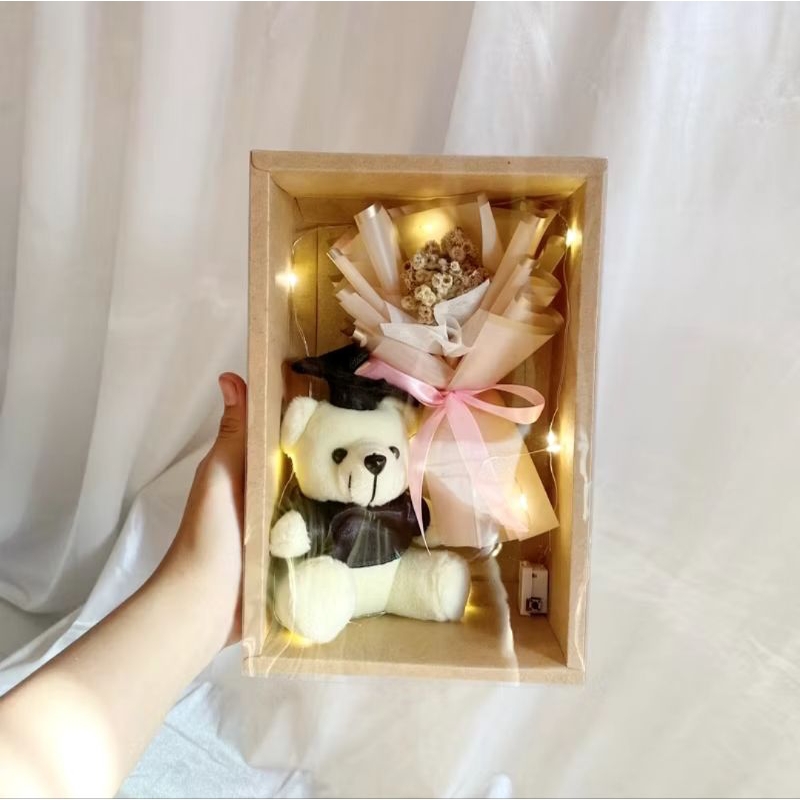 

Box Hampers Boneka| Box Kado Ulang tahun Wisuda Sempro|Box Buket