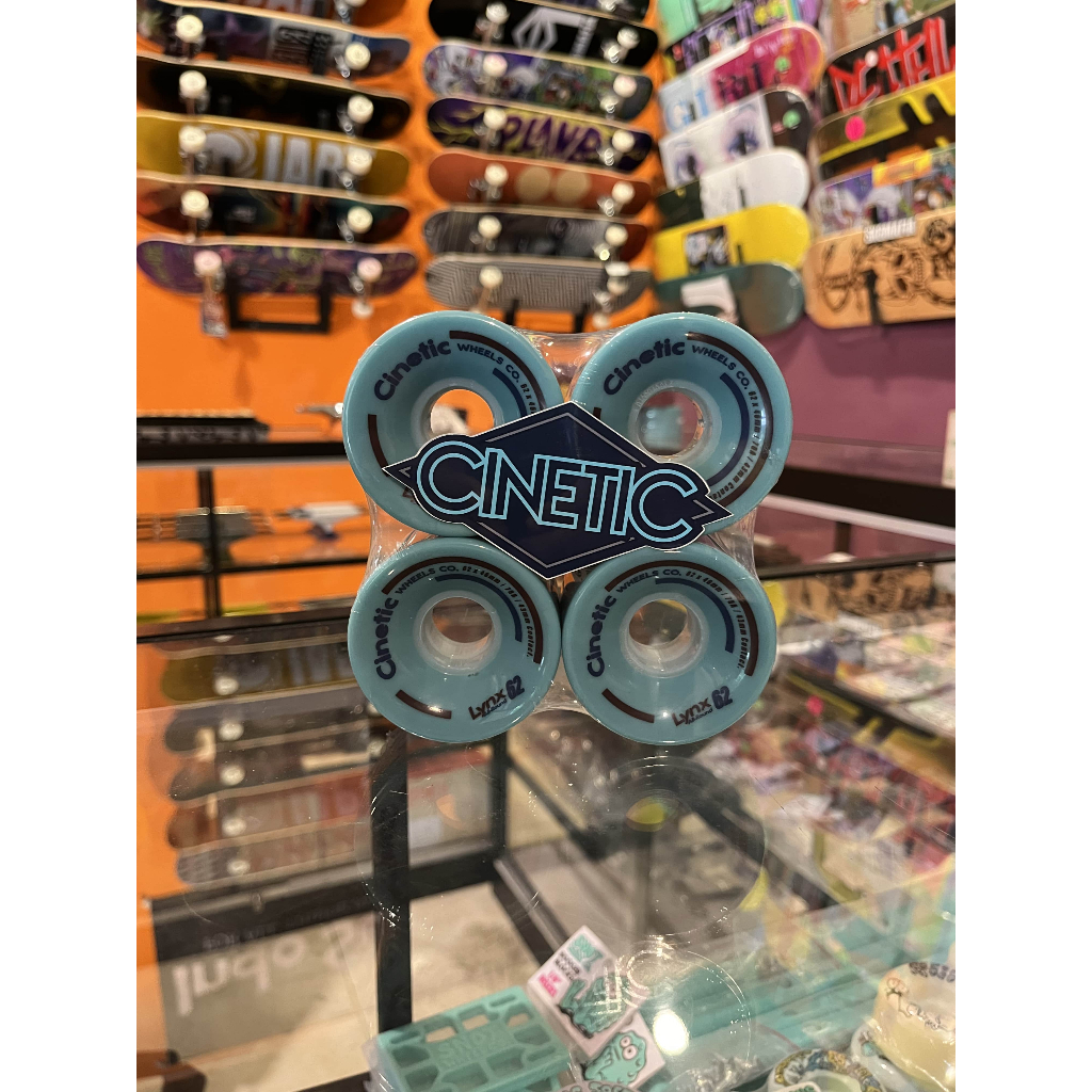 Cinetic Wheels Lynx 62mm 78A 80A 82A Wheels Pack. Roda Skateboard Cruiser Surfskate. Asli dan origin
