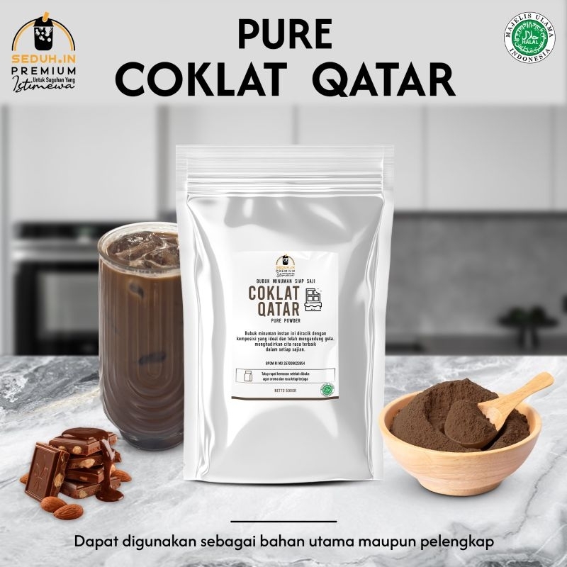 

500 Gram - Cokelat Qatar Pure - Tanpa Gula / Bubuk Minuman Premium Pure