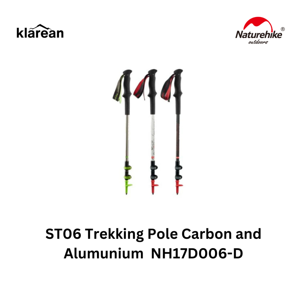 Naturehike NH17D006-D ST06 Trekking Pole Carbon and Alumunium Ringan