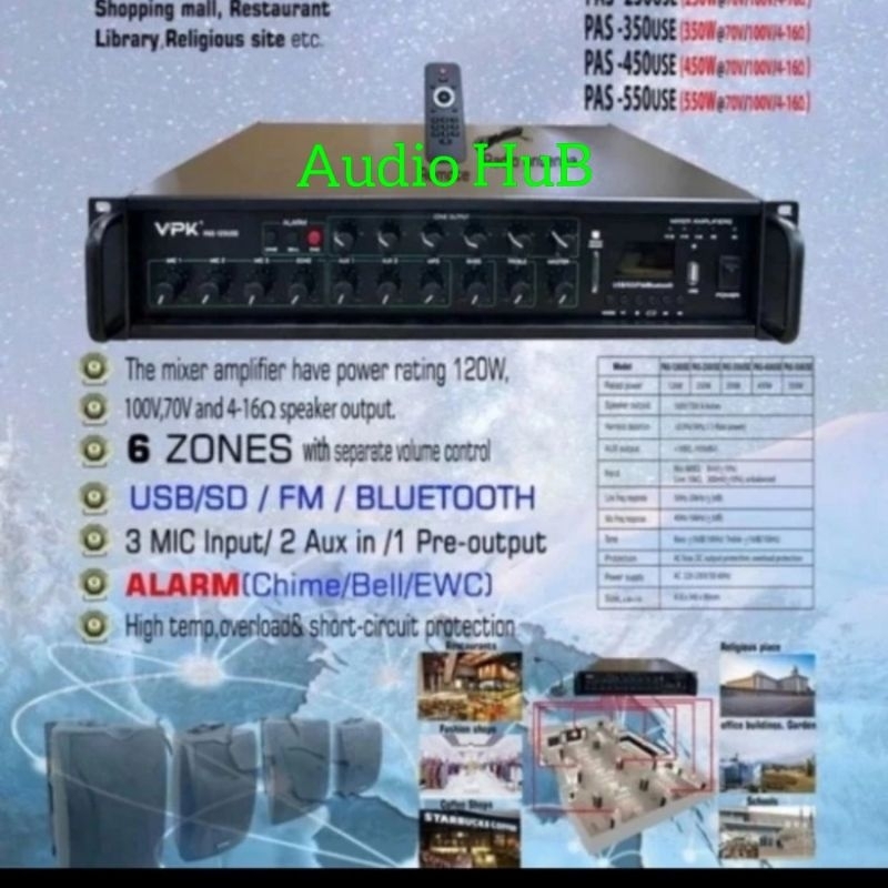 Ampli VPK PAS 550USE PAS 550 USE Amplifier 6 Zones Ampli  VPK  Original PAS550USE