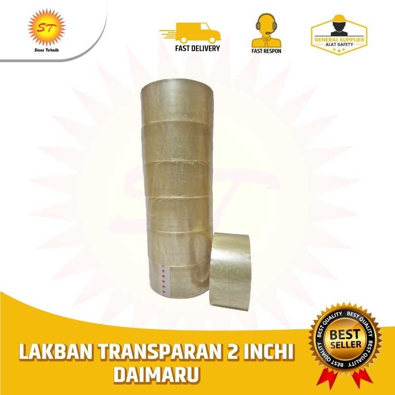 

Lakban Bening Transparan 2 Inch (48mm) x 90 Yard