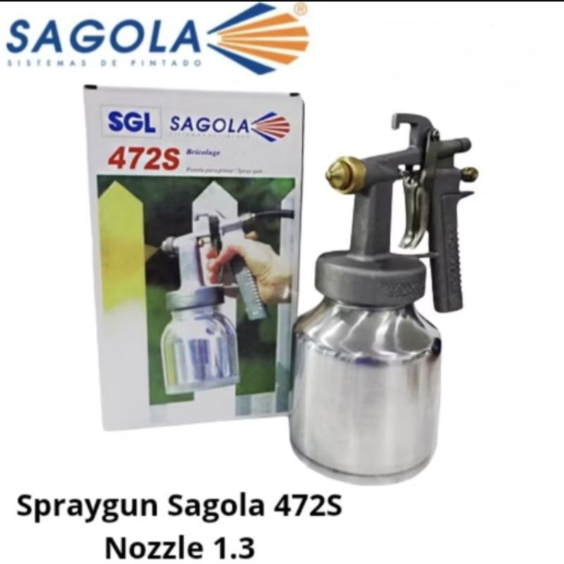 ALUMAGADA SprayGun Tabung Bawah SAGOLA 472S/Semprotan Cat Tabung Bawah