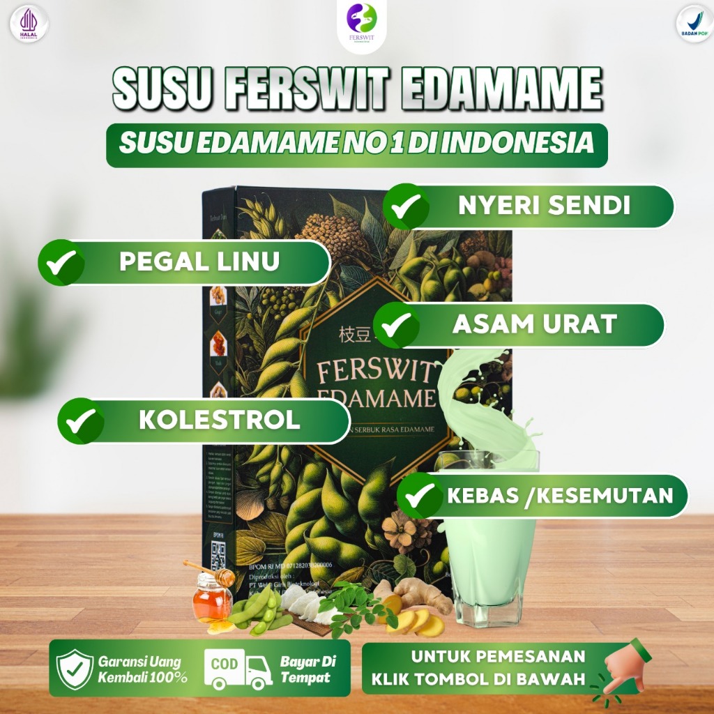 

Ferswit Susu Bubuk Edamame Jepang 100% Asli - Untuk Nyeri Tulang & Sendi