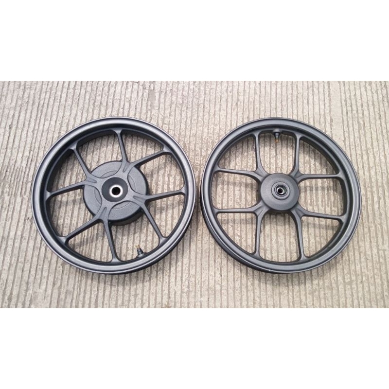 Velg honda beat delux / genio Depan & belakang original copotan - warna hitam original