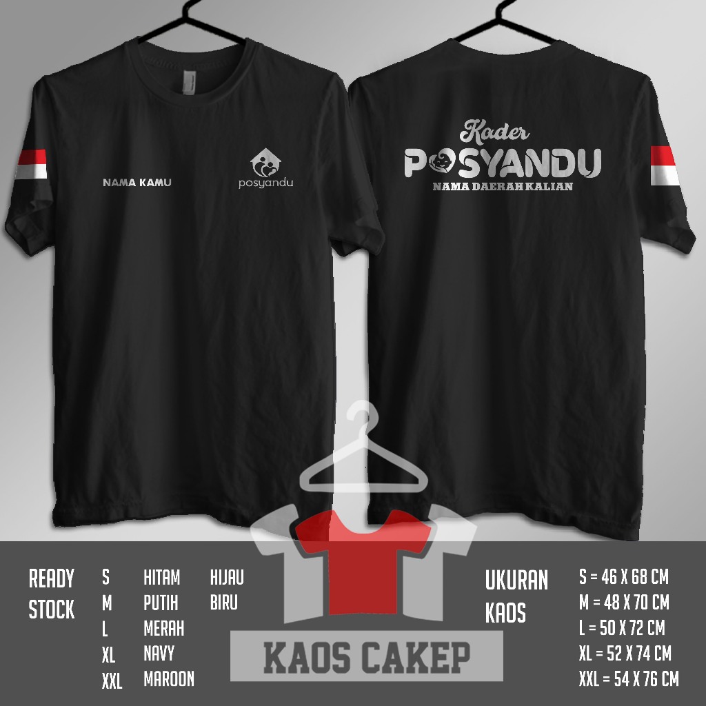 Kaos Kader Posyandu Gratis Nama Kamu dan  Daerah Kalian v2 Baju Distro