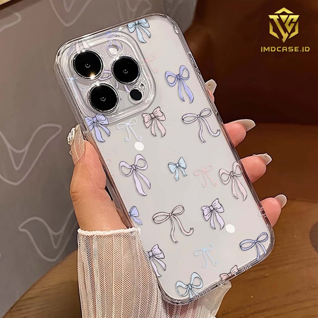 Soft Case Bening Transparan ClearCase Protect Kamera Motip Pita For Iphone 11 13 14 12 15 15 PLUS 15