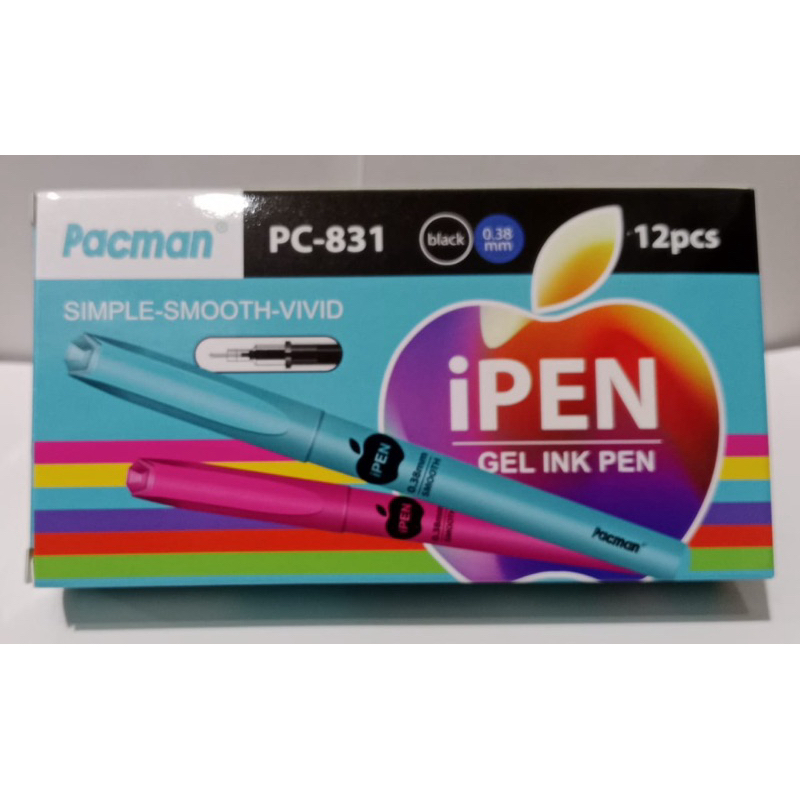 

Pen iPen PC-831 Pen Gel Ink Warna Hitam Mata Pen 0.38 Mm