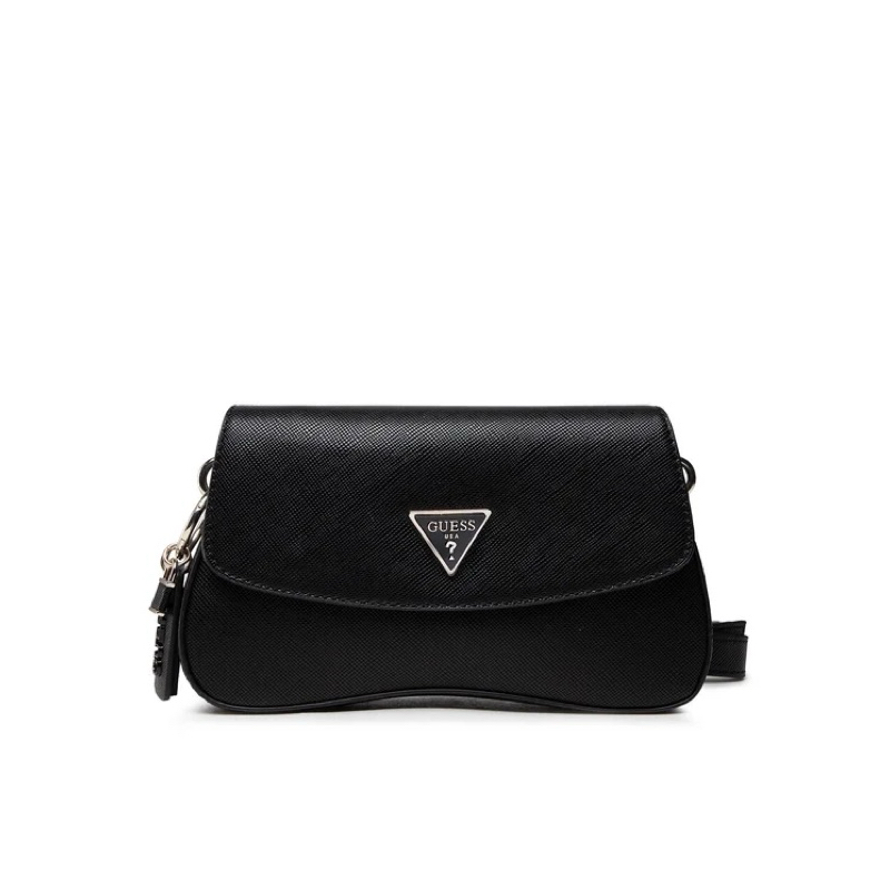 ( NEW ) GUESS CORDELIA SHOULDER BAG IN BLACK HW GOLD FREE DUSTBAG