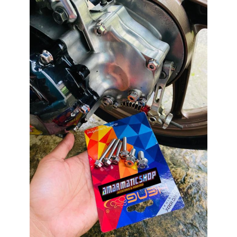 Baut Oli Gardan Baut Set Gardan Honda Vario 110 Scoopy Beat Stainless Thailand