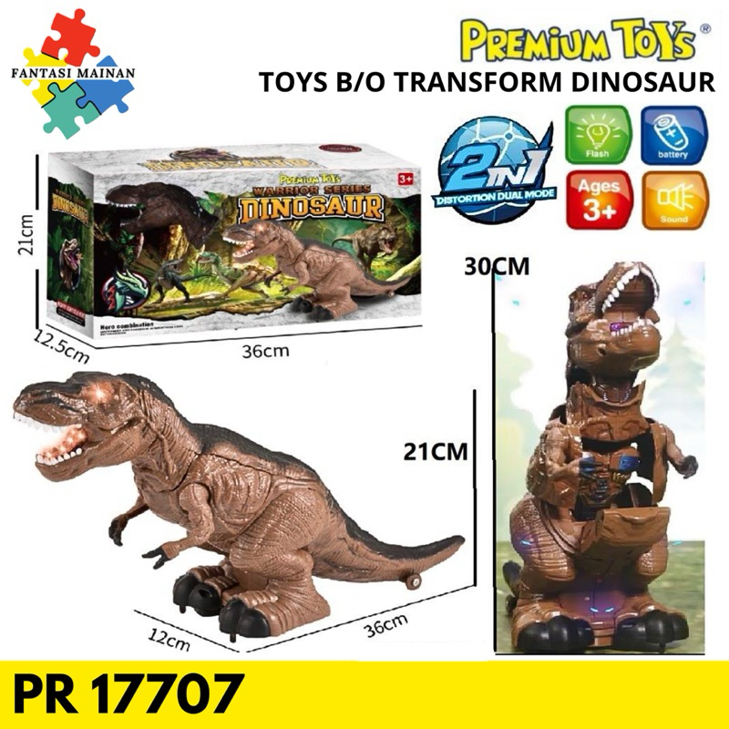 Mainan Transform Dinosaurs - Trex Jadi Robot - Trex Tyrannosaurus jadi Robot- Hewan binatang Bergera