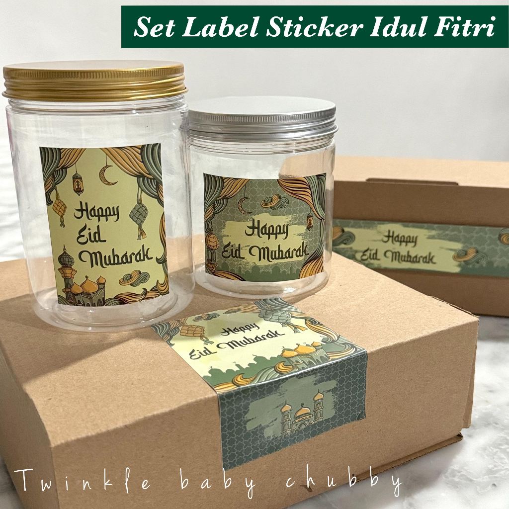 

LABEL STIKER IDUL FITRI EID MUBARAK STICKER TOPLES RAMADAN KUE KARTU UCAPAN HANG TAG RAMADHAN DUS BOX KOTAK