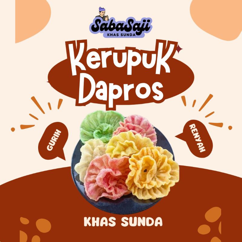 

SabaSaji - Kerupuk Dapros / Kembang Ros / Parered Khas Sunda Kemasan 250gr 500gr 1kg