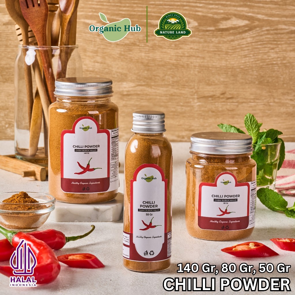 

Organic Hub Bubuk Cabe Cabai Bubuk Halus Murni Super Pedas Chilli Powder Premium Quality