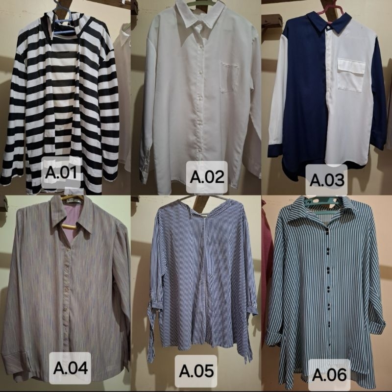 [Preloved] SERBA 20 RIBU LD JUMBO CARDIGAN, KEMEJA POLOS, KEMEJA MOTIF
