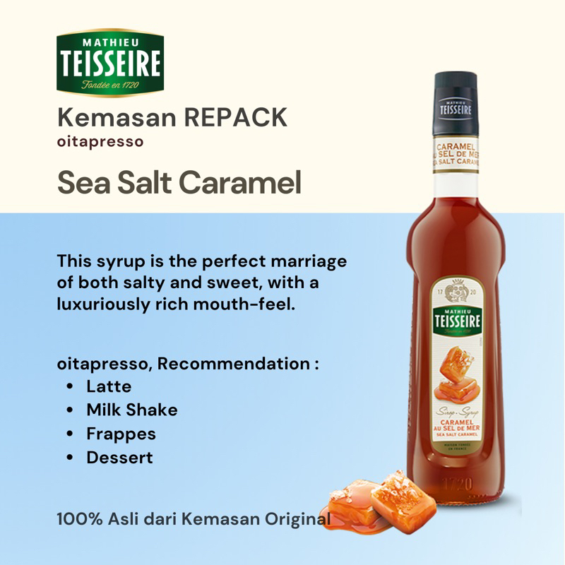 

REPACK - Mathieu Teisseire Sea Salt Caramel Syrup [30, 50, 100] g