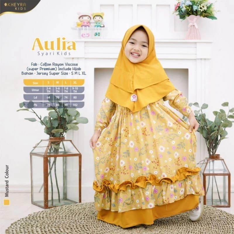 Aulia Syar'i kids by kheyra fashion ( udah include jilbabnya ya kak)