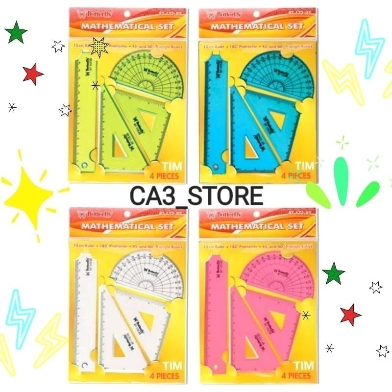 

Garisan set/Penggaris set Butterfly