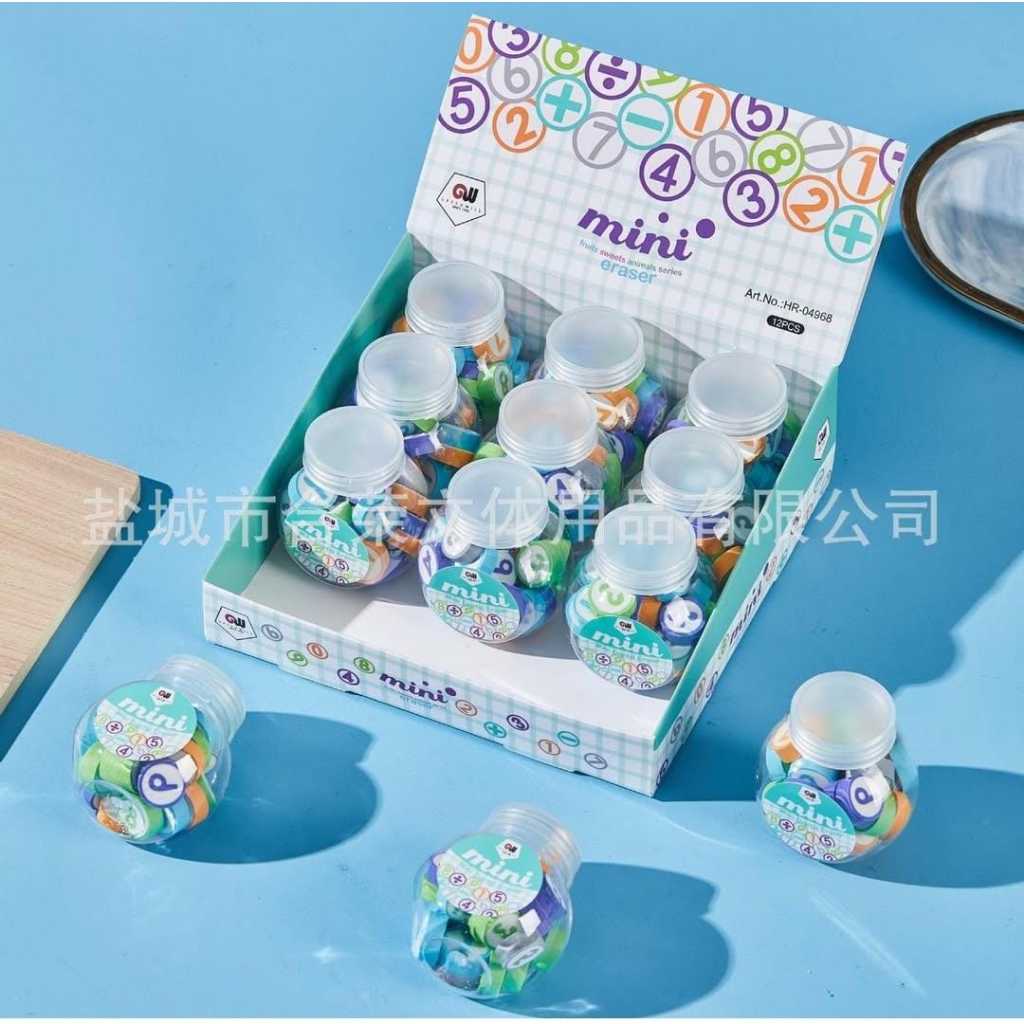 

V2_Stip Toples Mini/Penghapus Toples Mini Angka dan Huruf/Penghapus Toples Mini Lucu