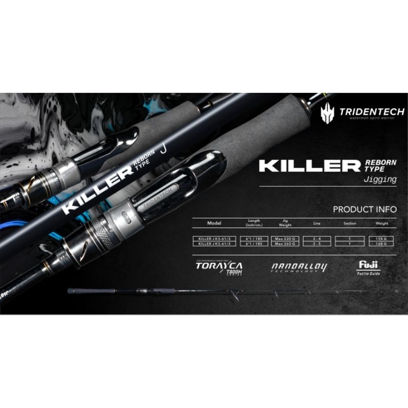 Rod Tridentech Killer Terbaru PE2-4 / Killer PE3-5