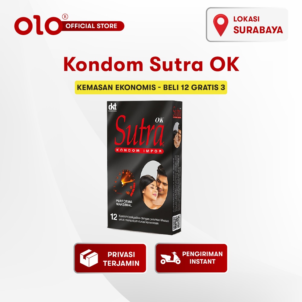 Kondom Sutra OK Hitam isi 12+3 Pcs Condom Sutra Lembut & Nyaman PRIVASI TERJAMIN