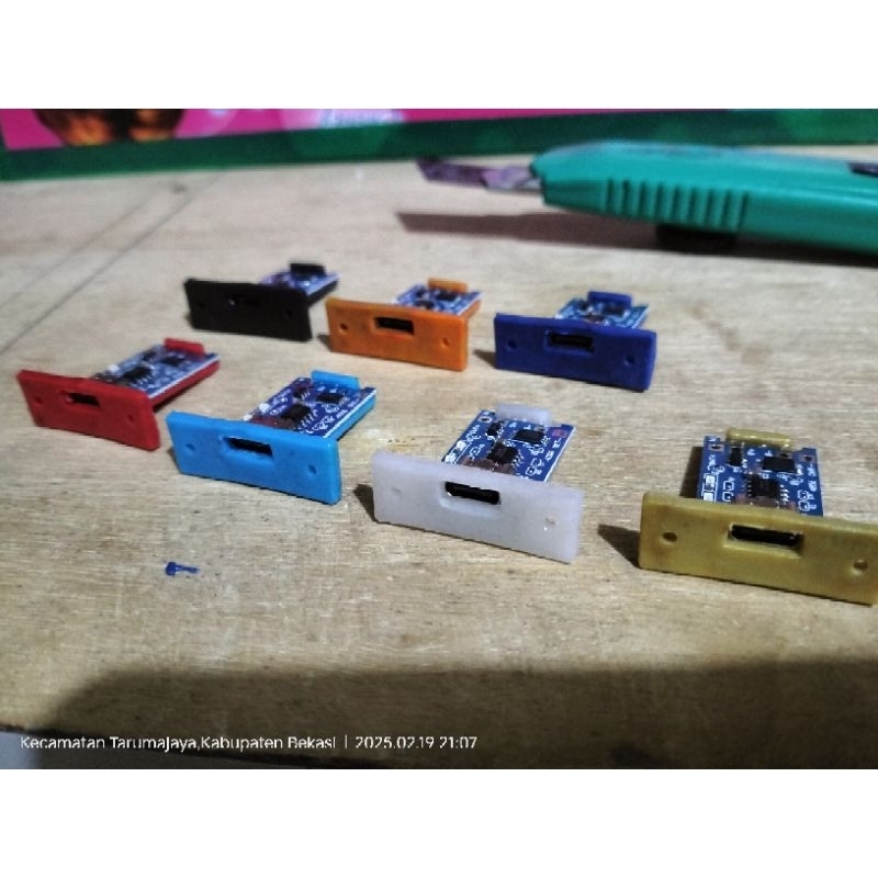 module tp4056 tipe c + mounting + sekrup