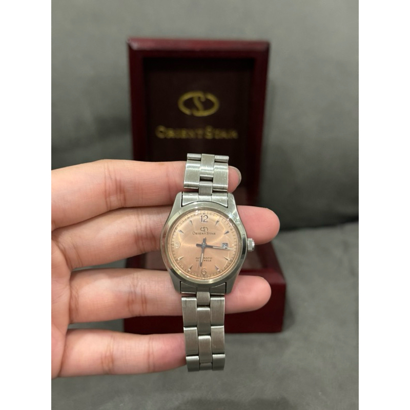 Orient Star salmon dial watch jam tangan