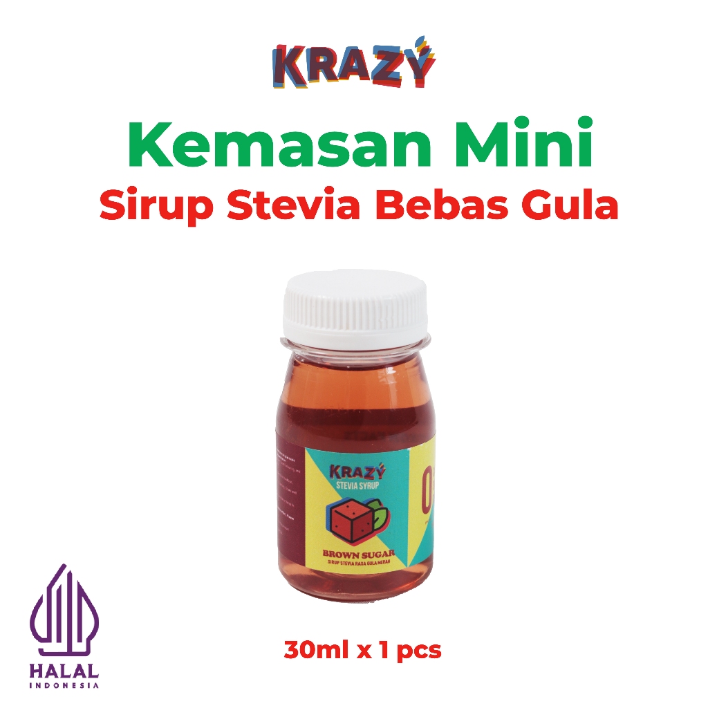 

Kemasan Mini KRAZY Stevia Pemanis Alami Sirup Diet Bebas Gula Sugar Free 30 ml