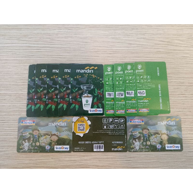 kartu e-toll Emoney limited edition (Point Coffee) sudah NFC + plastik pelindung