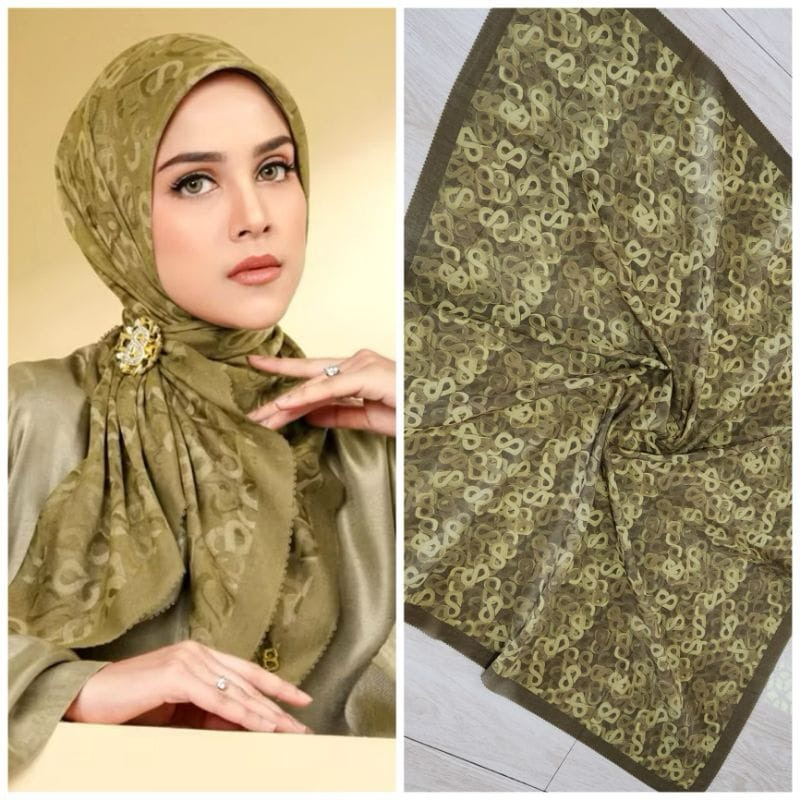 JILBAB/HIJAB SEGI EMPAT VOAL MOTIP BUTTON KW PREMIUM SUBLIM PRINTING LASERCUT