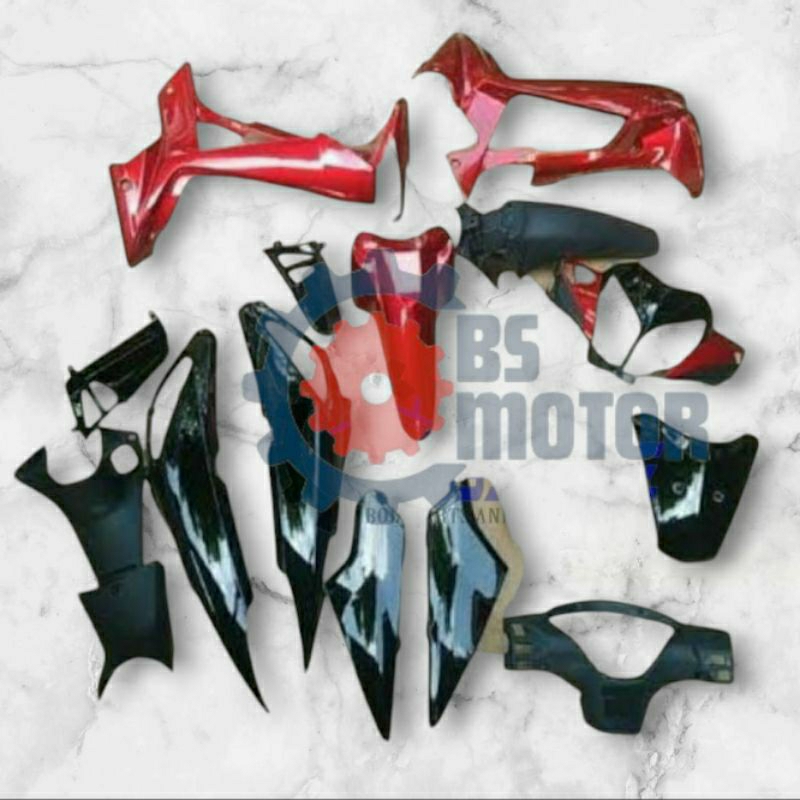FULL BODY BODI SET SUPRA X 125 BATMAN 2007 2008 2009 2010 2011 2012 2013 | KOMPLIT SET BODY SUPRA X 