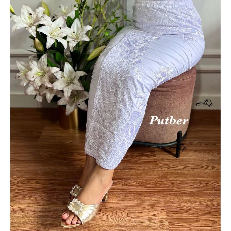 Gratis Ongkir Kamen Jadi Bordir Songket Tumpal Premium Strech Prada Lotus// Rok Bordir Songket