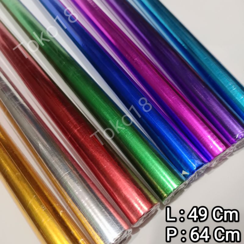 

10 Lembar Kertas Metalik(Ukuran 49×64cm) / Kertas Metalik Mengkilap