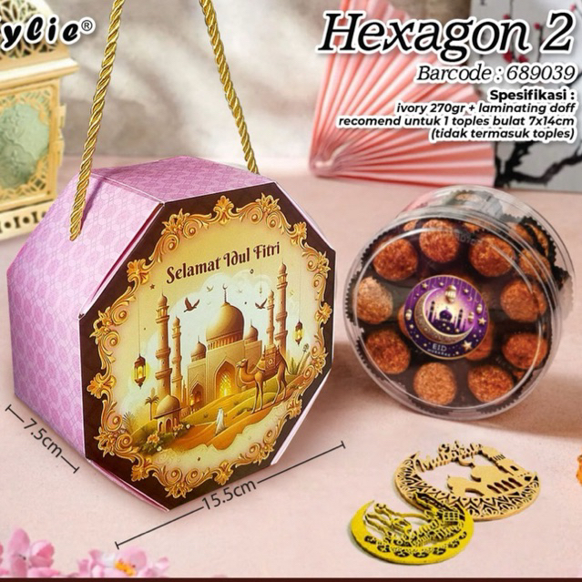 

Gift Box Hampers (Per 10pc) Dus Toples Hexagon Packaging