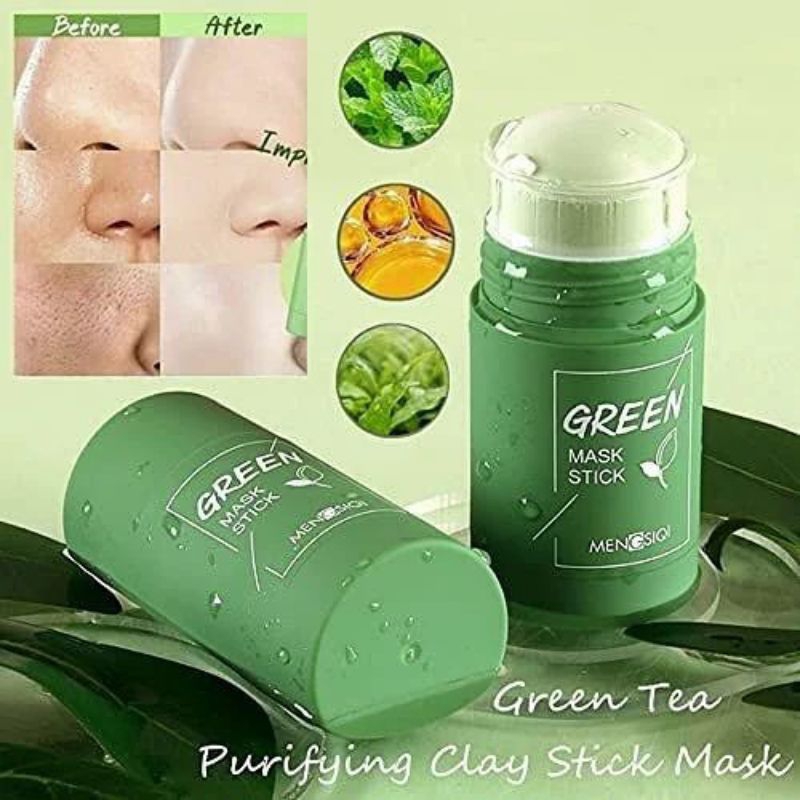 GREEN MASK STICK Masker Wajah Stik | Masker Wajah | Masker Wajah Penghilang Komedo | Masker Wajah un