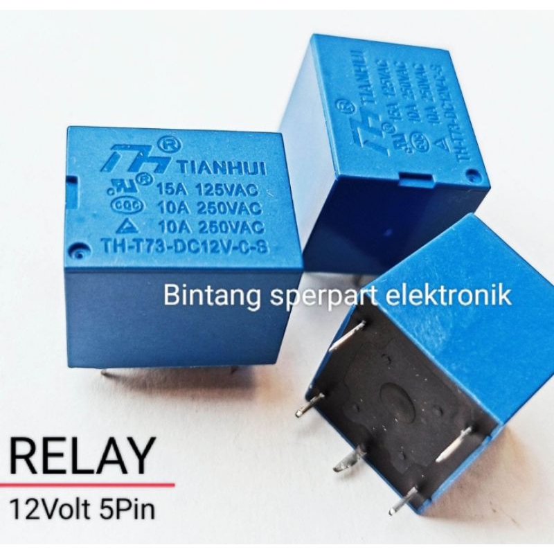 RELAY 12V 5 PIN RELAY 12 VOLT 5 KAKI RELAY 12VOLT 5PIN
