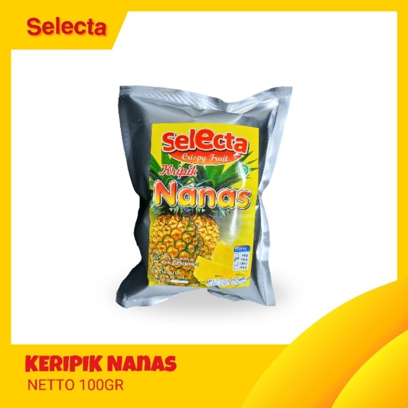 

Keripik Buah Nanas Grade A [ SELECTA FRUIT ] - Netto 100Gr - Snack Sehat