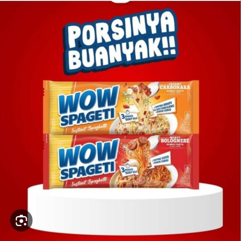 

TERMURAH! WOW Spageti Instant - Creamy Carbonara dan Meatty Bolognese