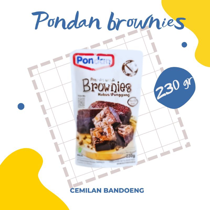 

PONDAN TEPUNG PREMIX INSTAN BROWNIES KUKUS/PANGGANG KEMASAN 230GR