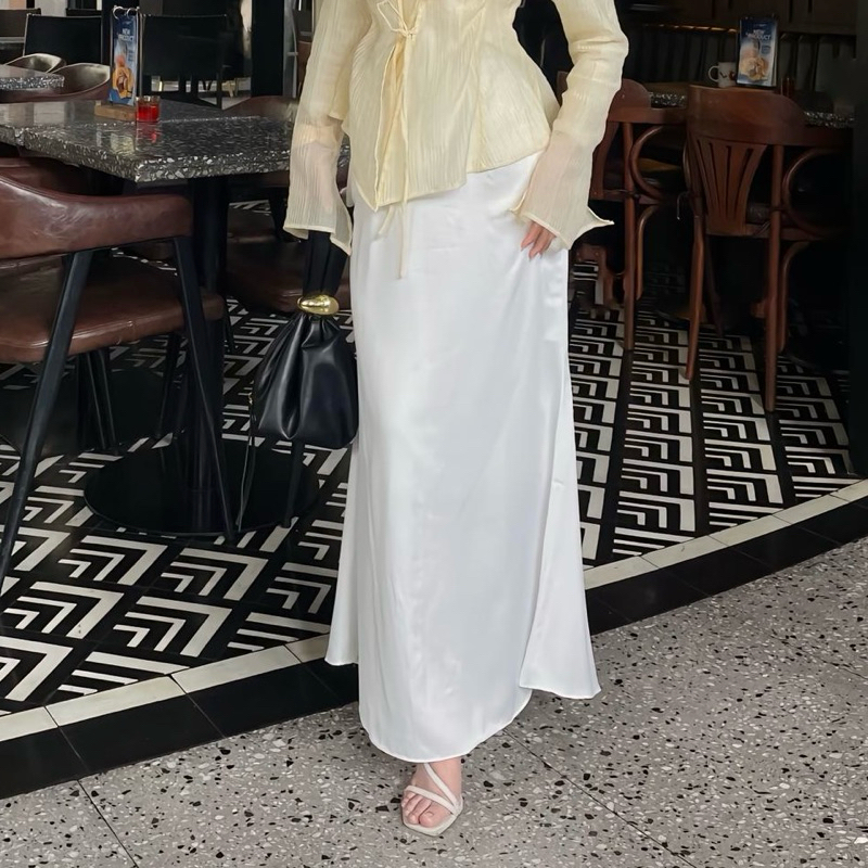 ZEYA SATIN SKIRT | ROK MERMAID PANJANG | ROK SATIN PANJANG